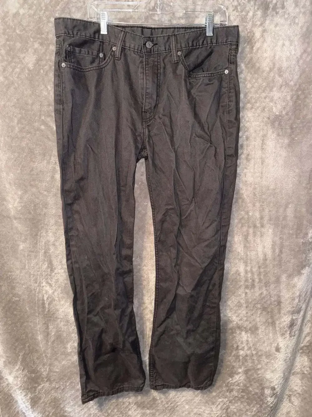 Levi's 514 Straight Fit Men's Charcoal Gray Jeans Size 36x32